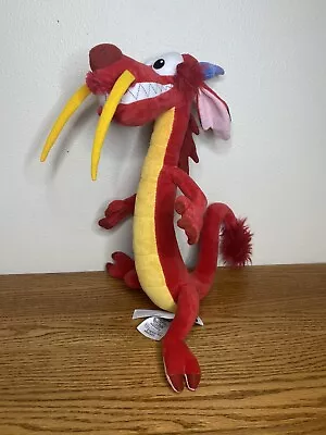 Disney Store Exclusive Mulan MUSHU Plush Stuffed Animal Red Dragon Authentic 15  • $19.99