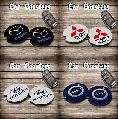 Car Makers-2pcs  Anti-slip Neoprene Car Cup Coasters Auto Interior Accessories. • $7.50