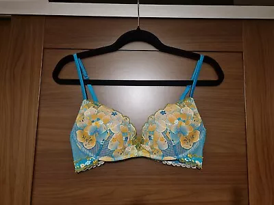 Intimissimi Push Up Bra Colorful Lace 34C/75C Used Twice Amazing Condition.  • £12