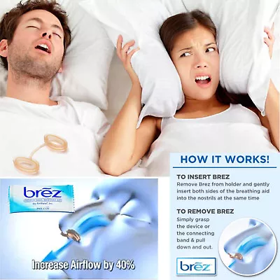 7x Anti Snoring Aids Breathe Sleep Brez Nasal Dilators Stop No Strip Nose Vent • £2.59