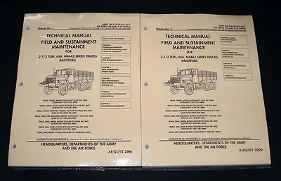 Cargo Truck M44A2 M35A2 M36A2 M35A2C M49A2C M50A3 M109A3 Maintenance Manuals • $89.99