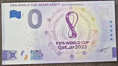 £1.56 • Buy REPLICA: 0 Euro Souvenir Banknote FIFA World Cup Qatar - REPRODUCTION #2