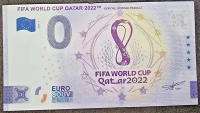 £1.56 • Buy REPLICA: 0 Euro Souvenir Banknote FIFA World Cup Qatar - REPRODUCTION #2