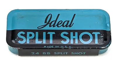Vintage Ideal Fish Split Shot BB Tin  Take A Boy Fishing Today  Advertising #C2 • $22.22