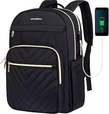 15.6 Inch Laptop Backpack For Women Men Work Laptop Bag Fashion With USB Port W • $90.78