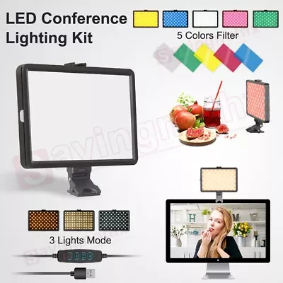 LED Video Conference Fill Light Lighting Kit +Clip For Laptop Computer Vlog Live • $20.95