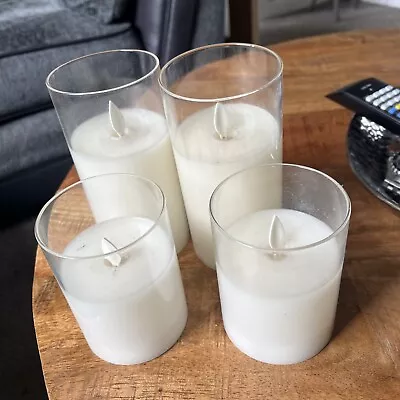 £4.99 • Buy Set Of 4 LED Candles 2 Large 2 Small
