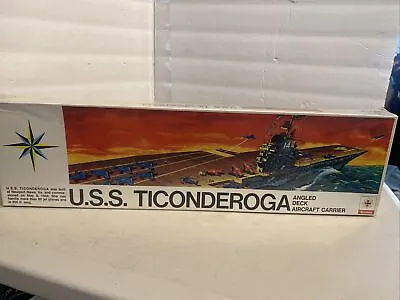 1:500 USS Ticonderoga Aircraft Carrier Ship Plastic Model Kit RENWAL No 611 NOS • $69.99