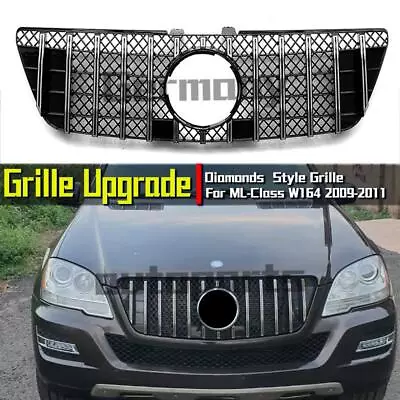 Chrome Silver GTR Style Grille For Benz ML-Class W164 09-11 ML350 ML450 ML63 AMG • $129