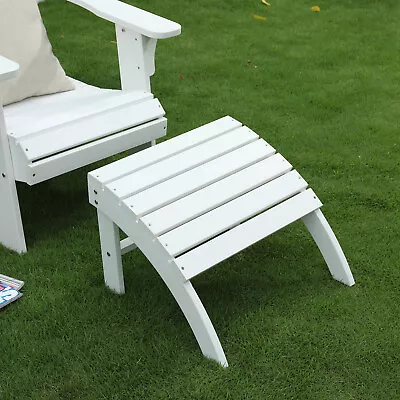 Outdoor Patio Adirondack Chair With Footrest Ottoman All-Weather Polystyrene • $79.99
