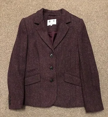 £29 • Buy Austin Reed  Burgundy Wool Blend Ladies Blazer Jacket Size 10 / S
