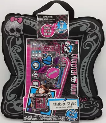 MONSTER HIGH Stick On Styles Padded Picture Frame Activity Peel & Stick Designs • $16.15