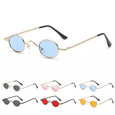 Retro Small Oval John Lennon Sunglasses Women Men 90’s Round Vintage Glasses • $10.69