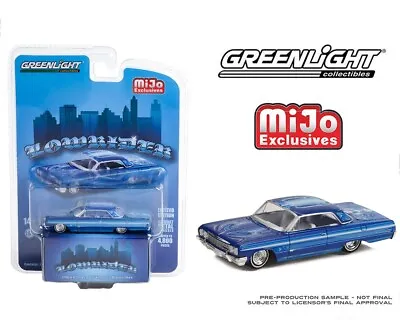 Greenlight 1:64 1964 Chevrolet Impala SS Lowrider Blue Diecast Model Car 51463 • $16.99