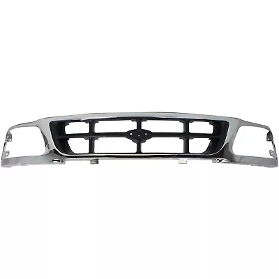 Grille For 97-98 Ford F-150 F-250 Chrome Shell W/ Gray Insert Plastic • $110.18