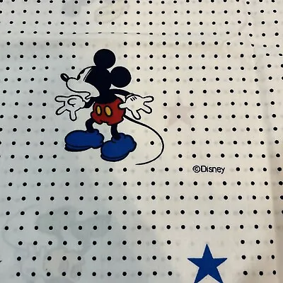 Vintage Mickey Mouse Fabric Walt Disney Polka Dots Stars 34”wide X 48” Length • $12.99