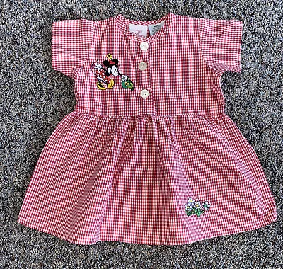 Vintage Disney Store Minnie Mouse Dress Girls Size 12 Months • $34.99