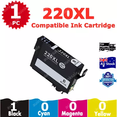 1x Compatible Ink Cartridge 220XL 220 XL Black For Epson XP 220 320 420 WF 2630 • $4.70