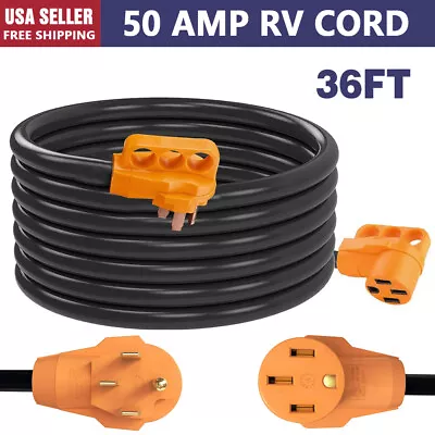 50 Amp 36 Feet RV Extension Cord Heavy-Duty RV Power Cord With Finger Handle • $119.49