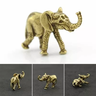 Decoration Elephant Ornament Brass Vintage Animal Statue Accessory Crafts • $12.12