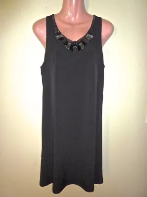 NEW Suzi Chin For Maggy Boutique Black Beaded Cocktail Dress 10 • $17.99