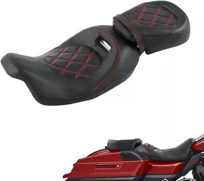 Two Up Rider And Passenger Seat Low Profile Seat Fit For Harley Road King Road G • $111.99