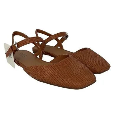 A.N.A. Sandals Women's 6.5 Brown NWT Slingback Basketweave Pattern Shoes • $23