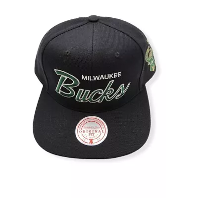 Mitchell & Ness Milwaukee Bucks Team Script 2.0 Adjustable Snapback Hat Cap • $34.99