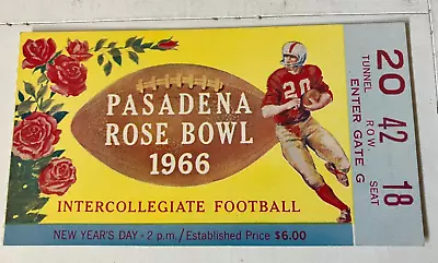 1966 Michigan State MSU Rose Bowl Football FULL Ticket Stub National Champions • $59.99