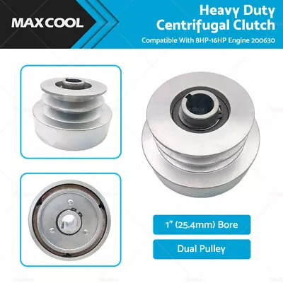 Heavy Duty Centrifugal Clutch 25.4mm 1  Bore DUAL PULLEY 8HP-16HP Engine 200630 • $127.99