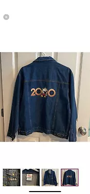 The Disney Store Womens Disney Mickey Mouse Y2K Vintage 2000s Blue Denim Jacket • $25
