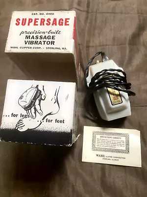 VTG WAHL VIBRATOR Hand Held Massager 4400 Supersage Works See Video • $29