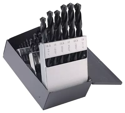 CHICAGO LATROBE 57725 HSS Jobber Drill Bit Set Metal Case Metric 25 Pc • $117.41