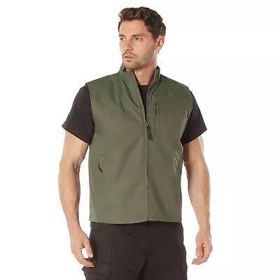 Olive Drab Undercover Travel Vest - Men's 12 Pocket Tactical Vest Rothco 2721 • $63.99