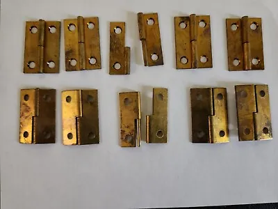 Vintage 10 PC Lot Small Brass Lift-off Hinges    • $24.50