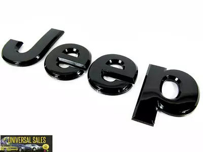 Mopar Jeep Cherokee Black Emblem Badge Logo Hood 2019-2023 New Oem 68418944aa • $52.25