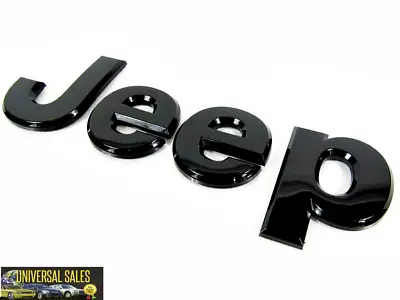 Mopar Jeep Grand Cherokee Black Gloss Emblem Badge Hood 2013-2021 New 68193400aa • $32.30