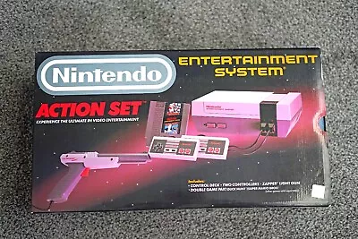 Original Nintendo Console NES-001 Action Set Grey Zapper Game CIB Complete Box🔥 • $650