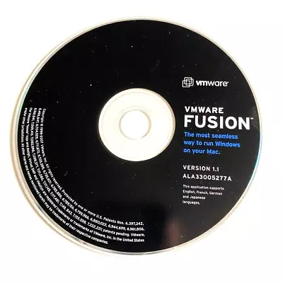 VMWare Fusion 1.1 Run Windows On Mac Old Mac Software CD • $9.99