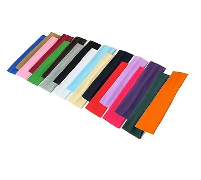 5 Cm Wide Headbands Plain Stretchy Kylie Head Band Bandeaux Soft Yoga Hair Band • £2.95