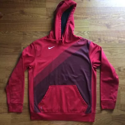 Nike Wetland Hoodie Adult Medium Red Therma Fit Pullover Swoosh Sweatshirt Hood • $25