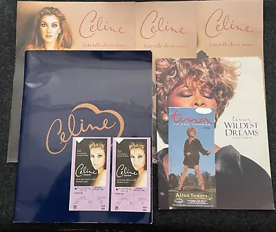 £50 • Buy Celine Dion 1999 And Tina Turner 1996 World Tours Concert Programmes And Tickets