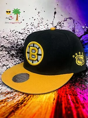 Boston Bruins NHL Hockey Mitchell & Ness Nostalgia Snapback Hat NWT Wool Blend • $27.77