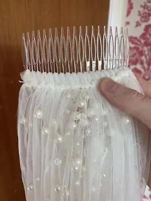 £70 • Buy Full Length Veil Crystal And Pearl Encrusted 