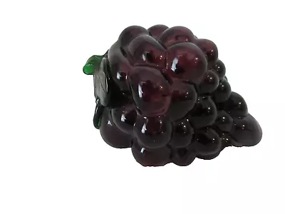 Vintage Murano Style Art Glass Hand-Blown Bunch Of Grapes 5  • $10.46