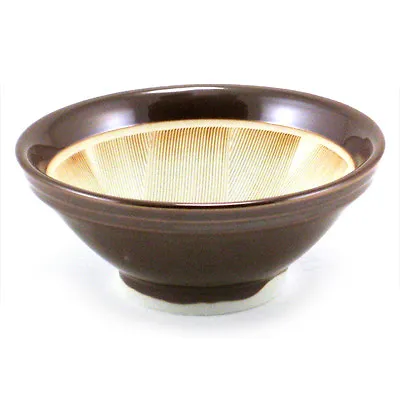 Japanese 7 D Ceramic Brown Suribachi Mortar Food Preparation Bowl Made In Japan • $16.95