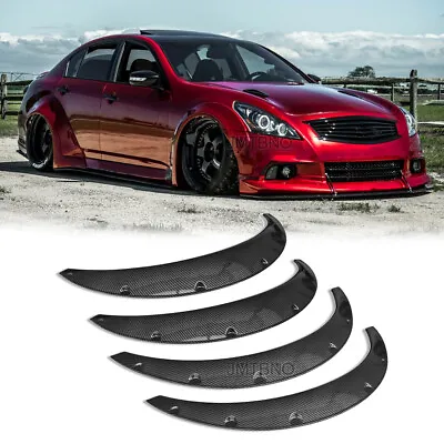 For Infiniti G35 G37 Coupe Sedan Fender Flares Extra Wide Body Wheel Arch Carbon • $99.31