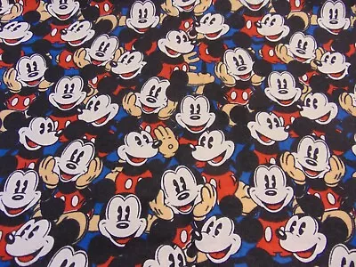 Springs Flannel Fabric Disney Vintage Mickey Mouse All-Over Print 1yd X 42  • $14