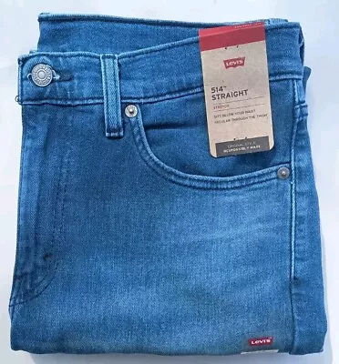 Levi's 514 Slim Straight Jeans Mens 32x32 Denim Stretch Mid-Rise • $34.99