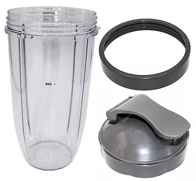 Blendin 32oz Large Cup & Flip Top Lid & Ring Compatible With Nutribullet 600 900 • $14.99